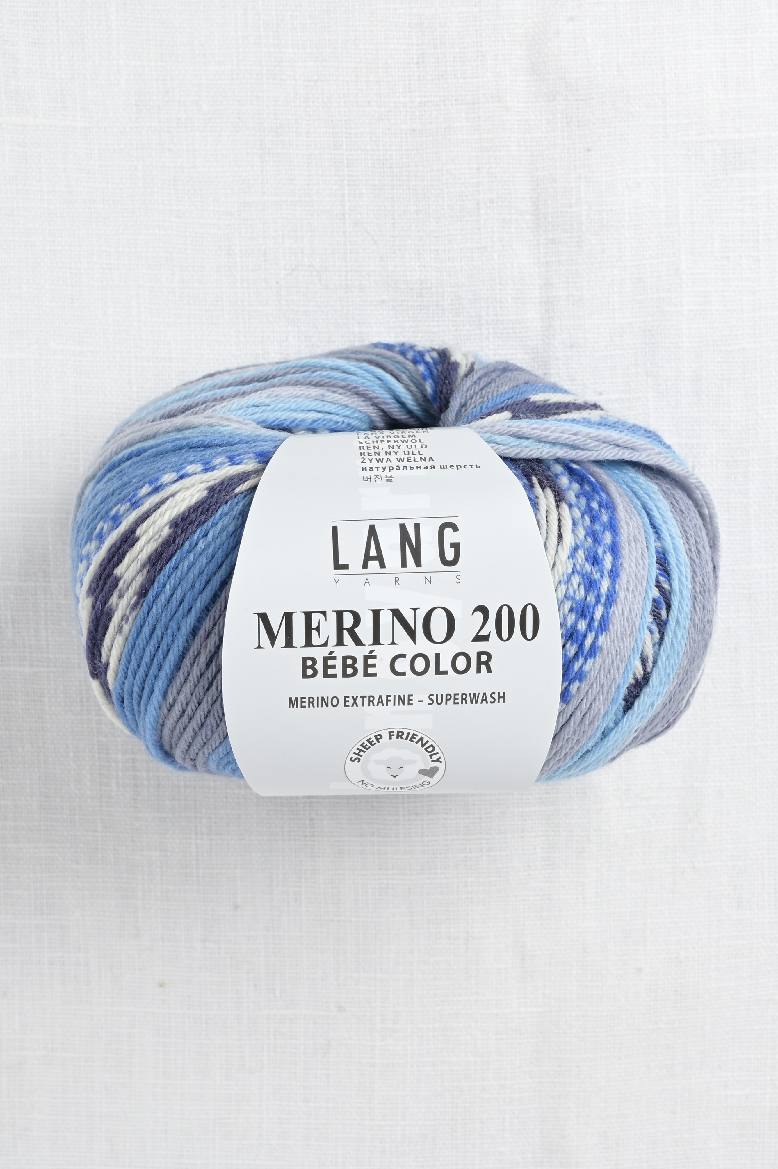 LANGYARNS Merino 200 Bébé Color – Babywolle Mit Farbverlauf | 50 G Knäuel, Ca. 203 M | Weich, Atmungsaktiv & Maschinenwaschbar