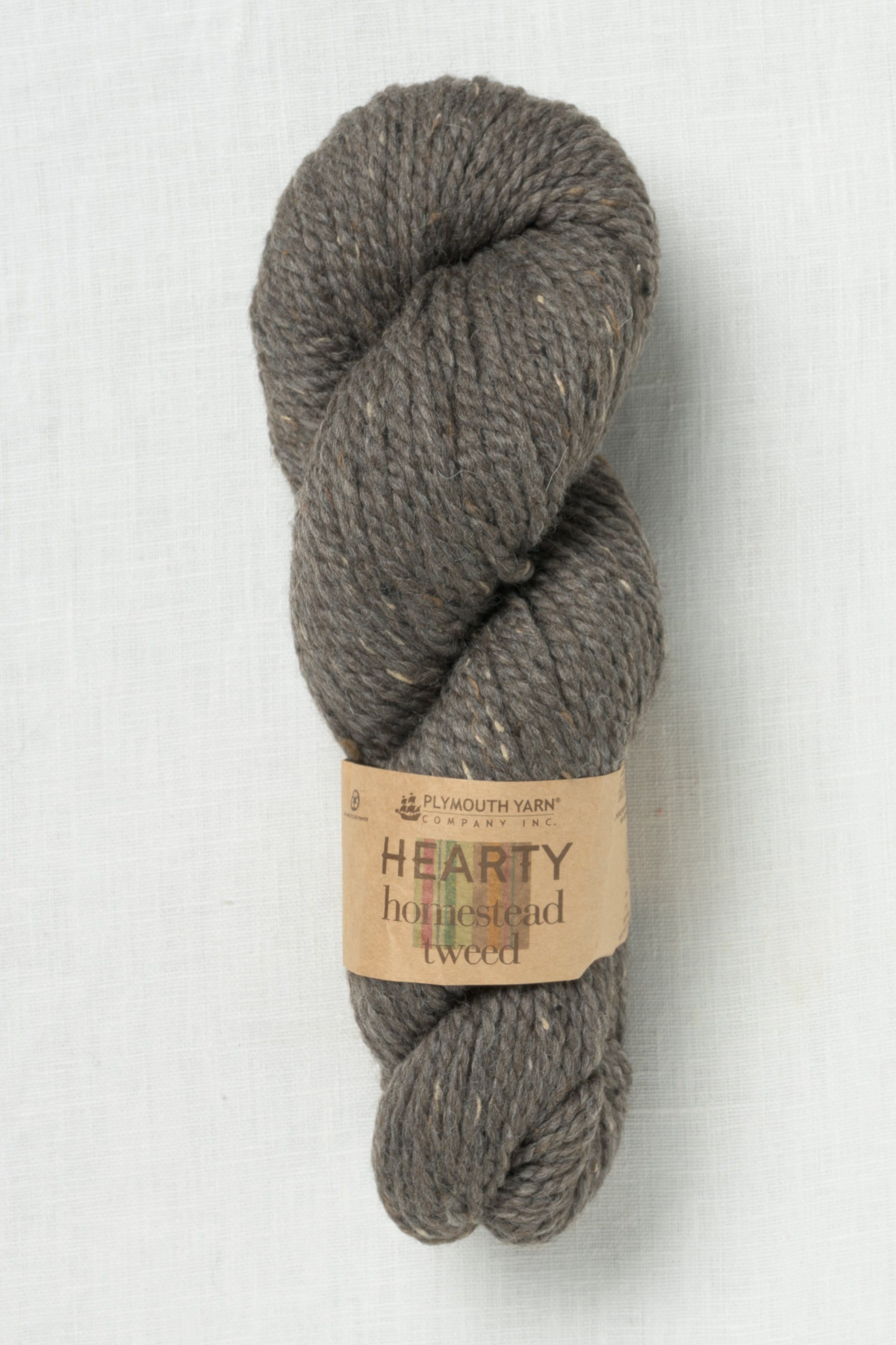 Plymouth Hearty Homestead Tweed 703 Brown Heather Tweed – Wool and