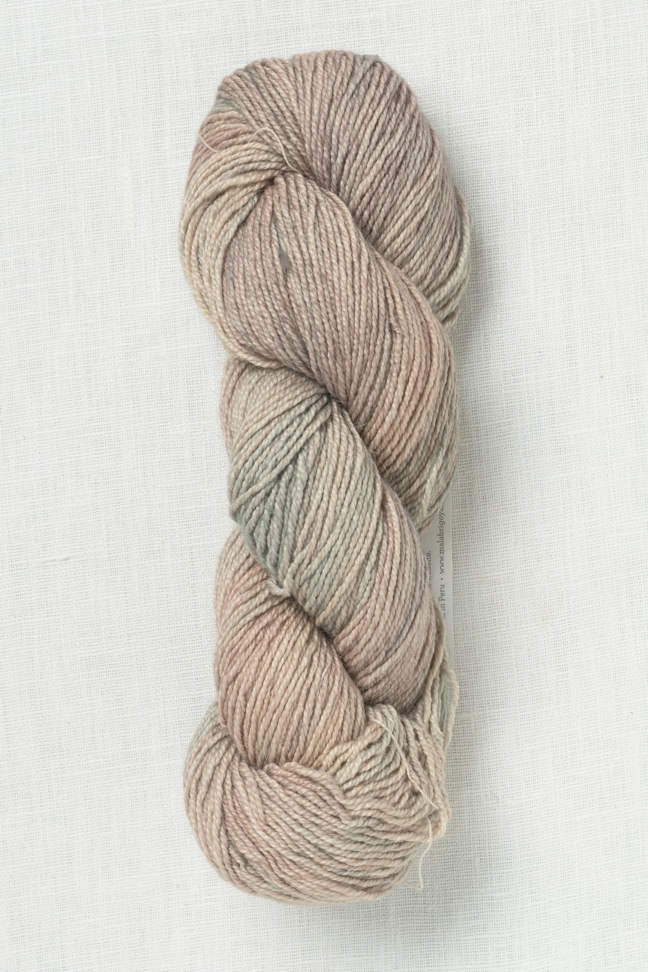 Malabrigo Dos Tierras Yarn - 50% Merino Wool & 50% Baby Alpaca Blend (Color 063 Natural)