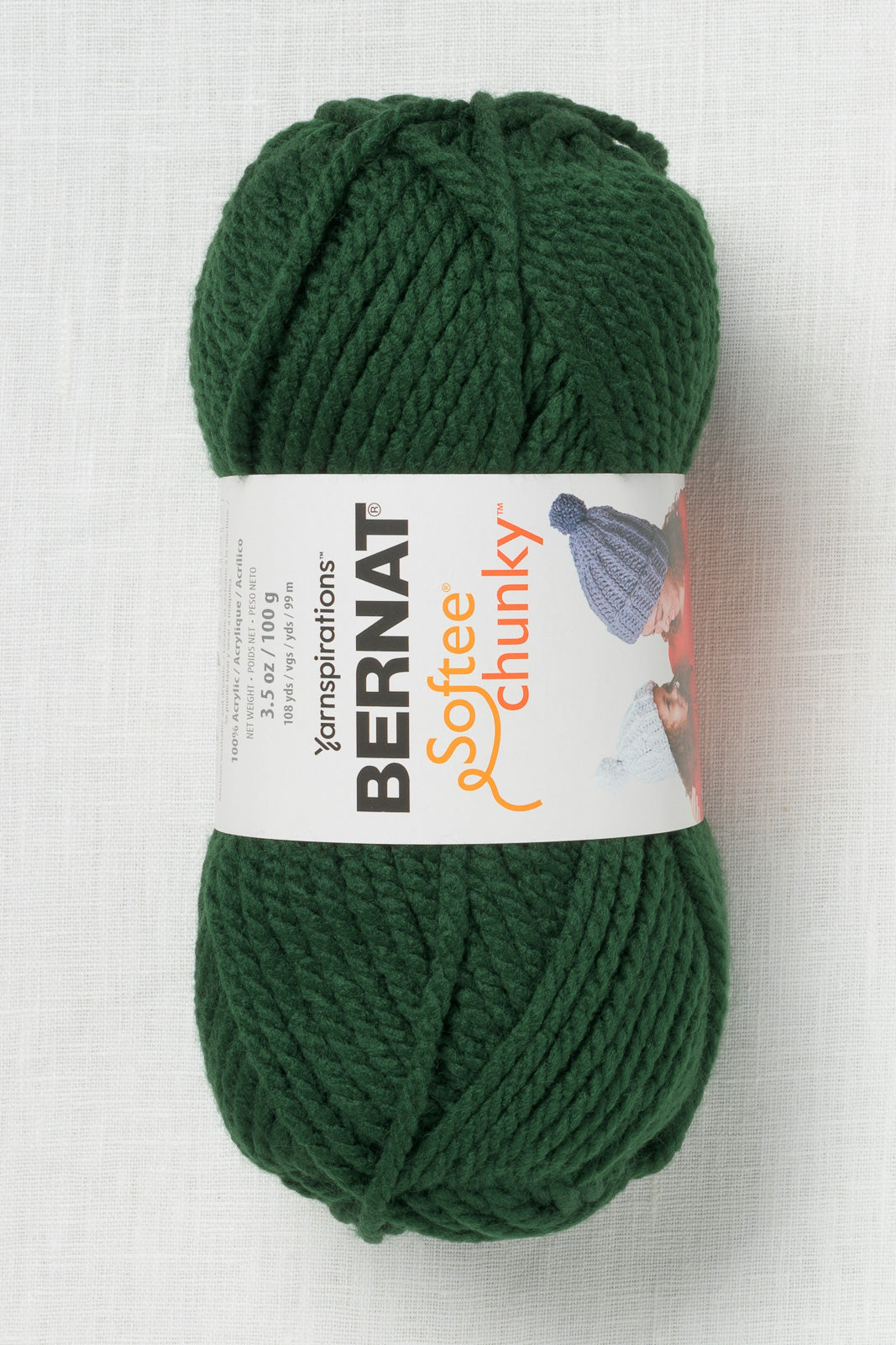 Bernat Softee Chunky Garn – Super Dickes Acrylgarn, Farbe 'Meeresgrün', 3 Knäuel à 100g/99m