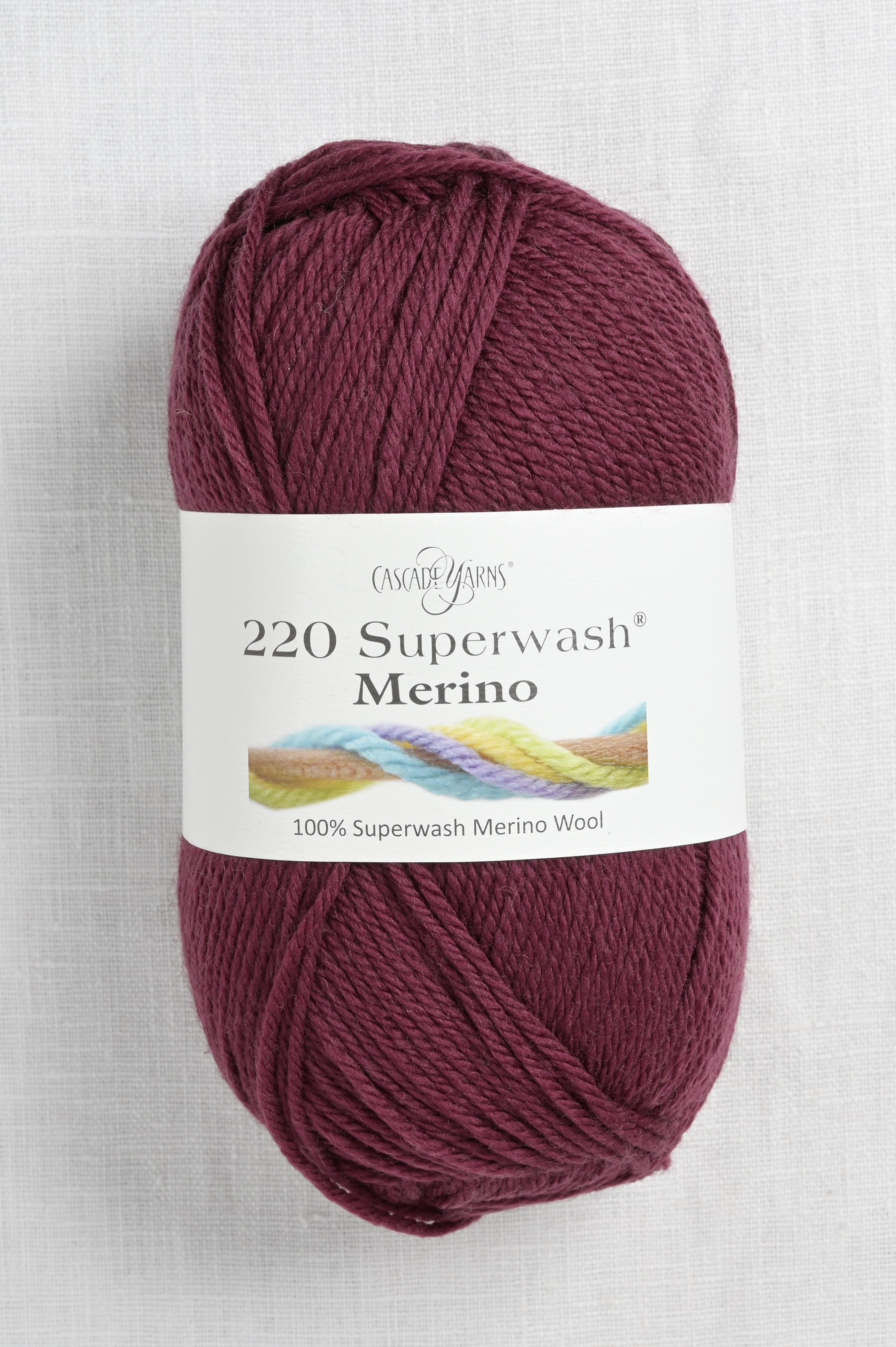 Lang Yarns Merino 150 Superwash Wolle – Kirschrot, 150 M/50 G, Nadelstärke 3–4, 100% Merino