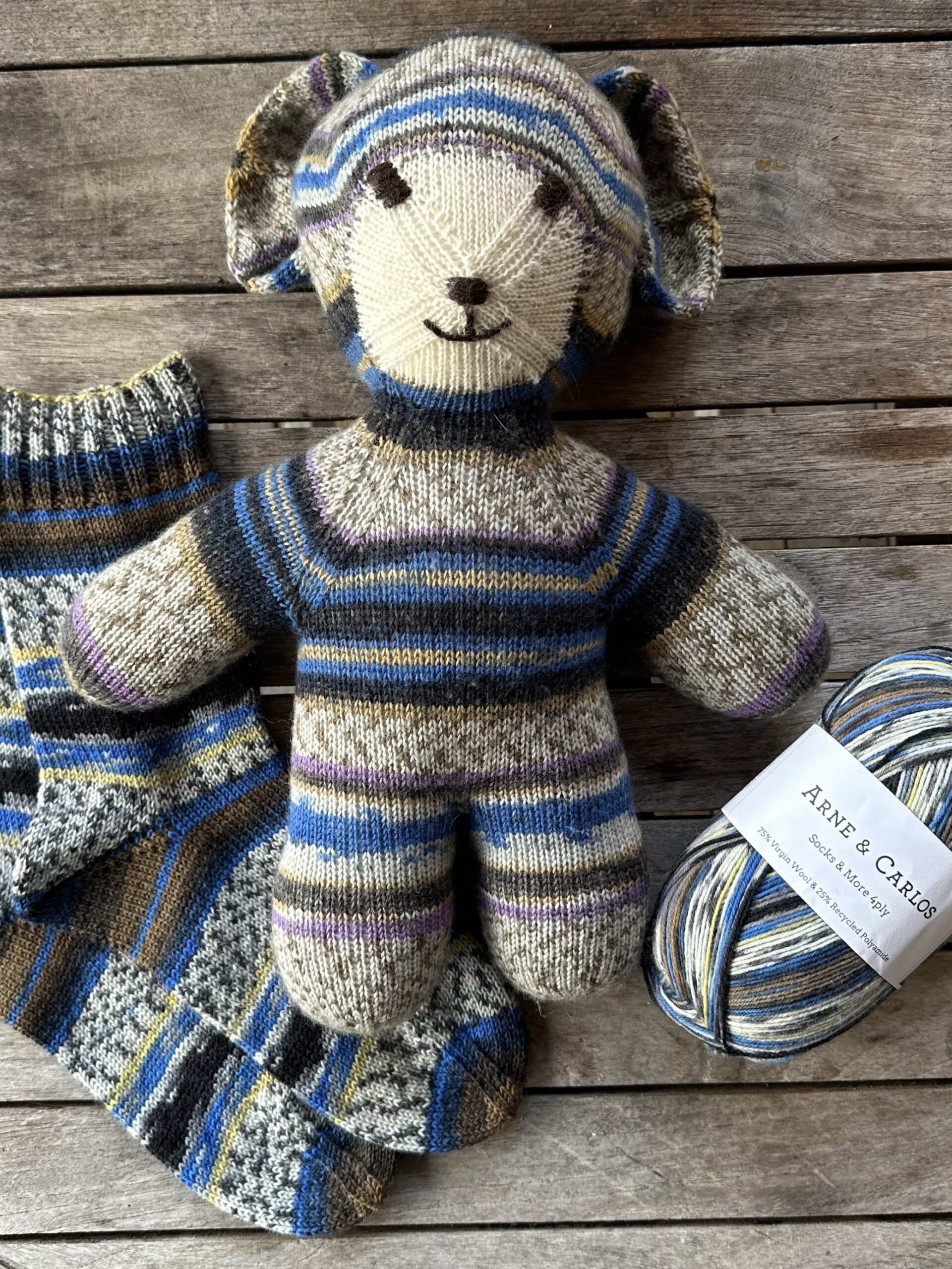 Knitted Teddy Bear by Arne & Carlos – Wool and Company