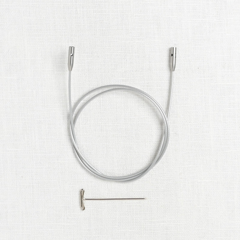 ChiaoGoo SWIV360 Silver Interchangeable Cable, Large (fits US 9-15 needles)