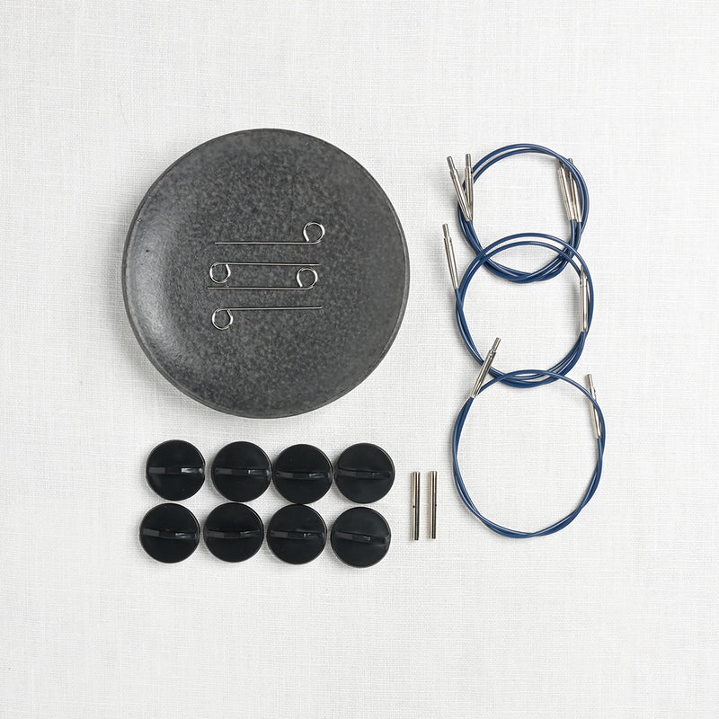 Lykke Indigo 3.5" Interchangeable Circular Needle Set, Violet Denim Case