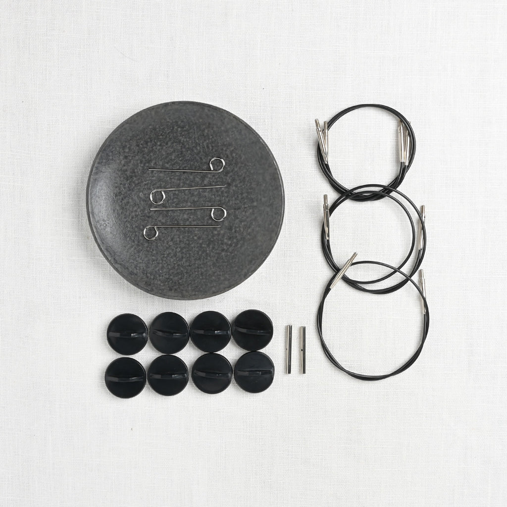 Lykke Driftwood 3.5" Interchangeable Circular Needle Set, Cacao Vegan Leather Case