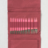 Lykke Blush 5" Interchangeable Circular Needle Set, Crimson Denim Case