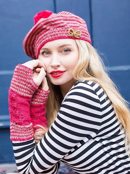 Brittany Lace Beret & Handwarmers by Emma Wright – Wool and Company
