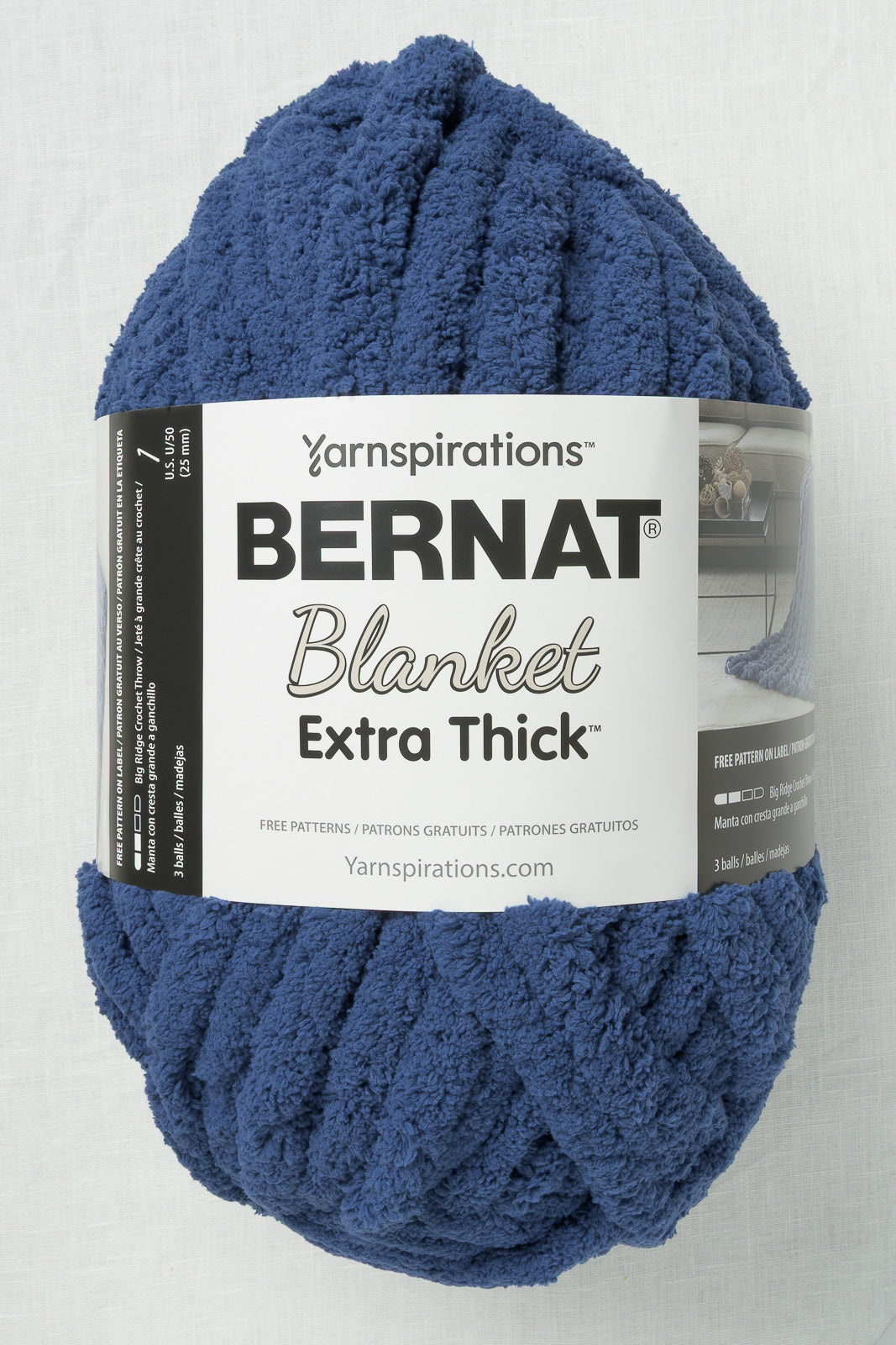 Bernat Blanket Extra Thick Deep Navy - Main Image