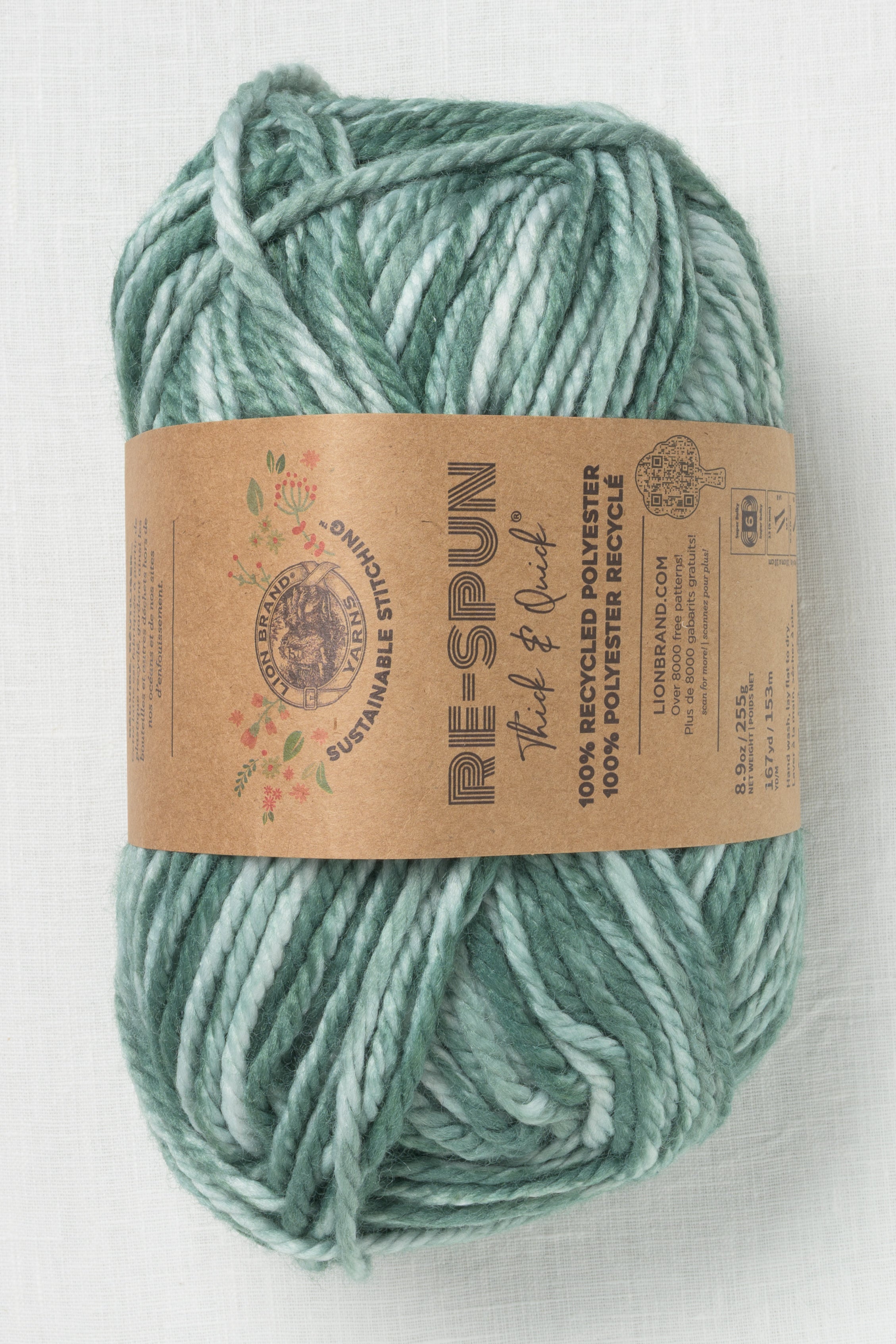 Lion Brand Re-Spun Thick & Quick 211AK Mint Julep – Wool and Company