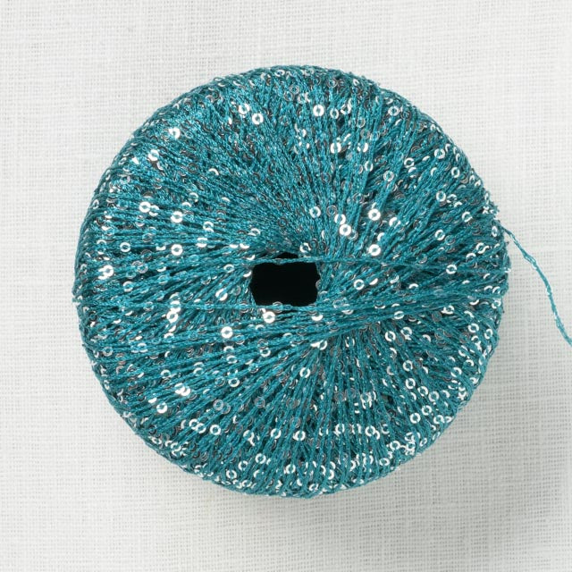 Lang Yarns Paillettes Garn – Marine/silber, 112 M / 25 G, Mit Glitzerfäden