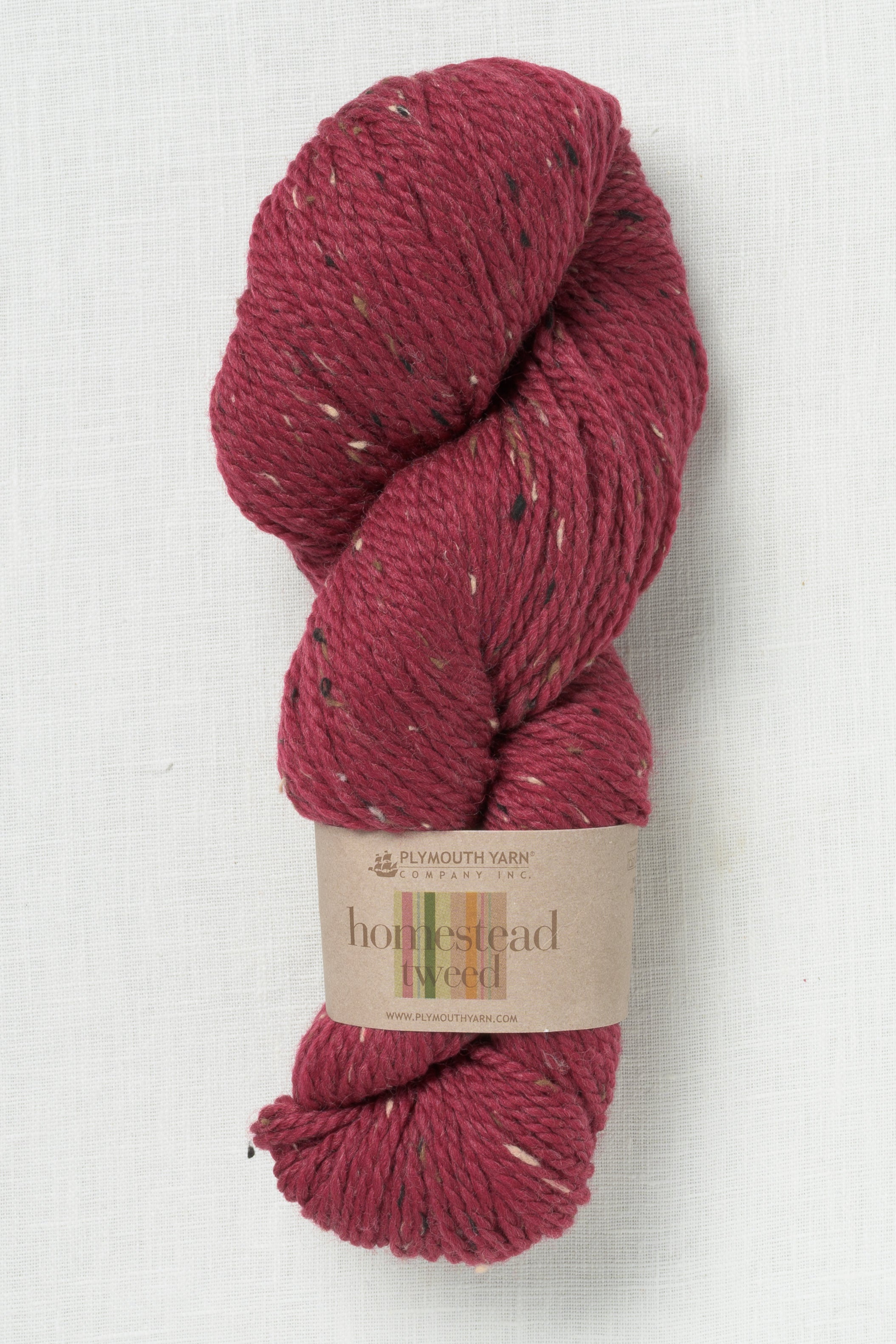 グレースコンチネンタル  ファーパッチワークニット ボルドー Plymouth Homestead Tweed 524 Burgundy Tweed – Wool and Company