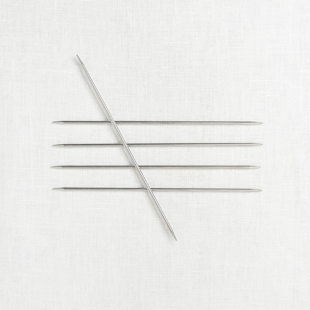 ChiaoGoo Stainless Steel Sock Double Point Needle Set, 6" (15cm)