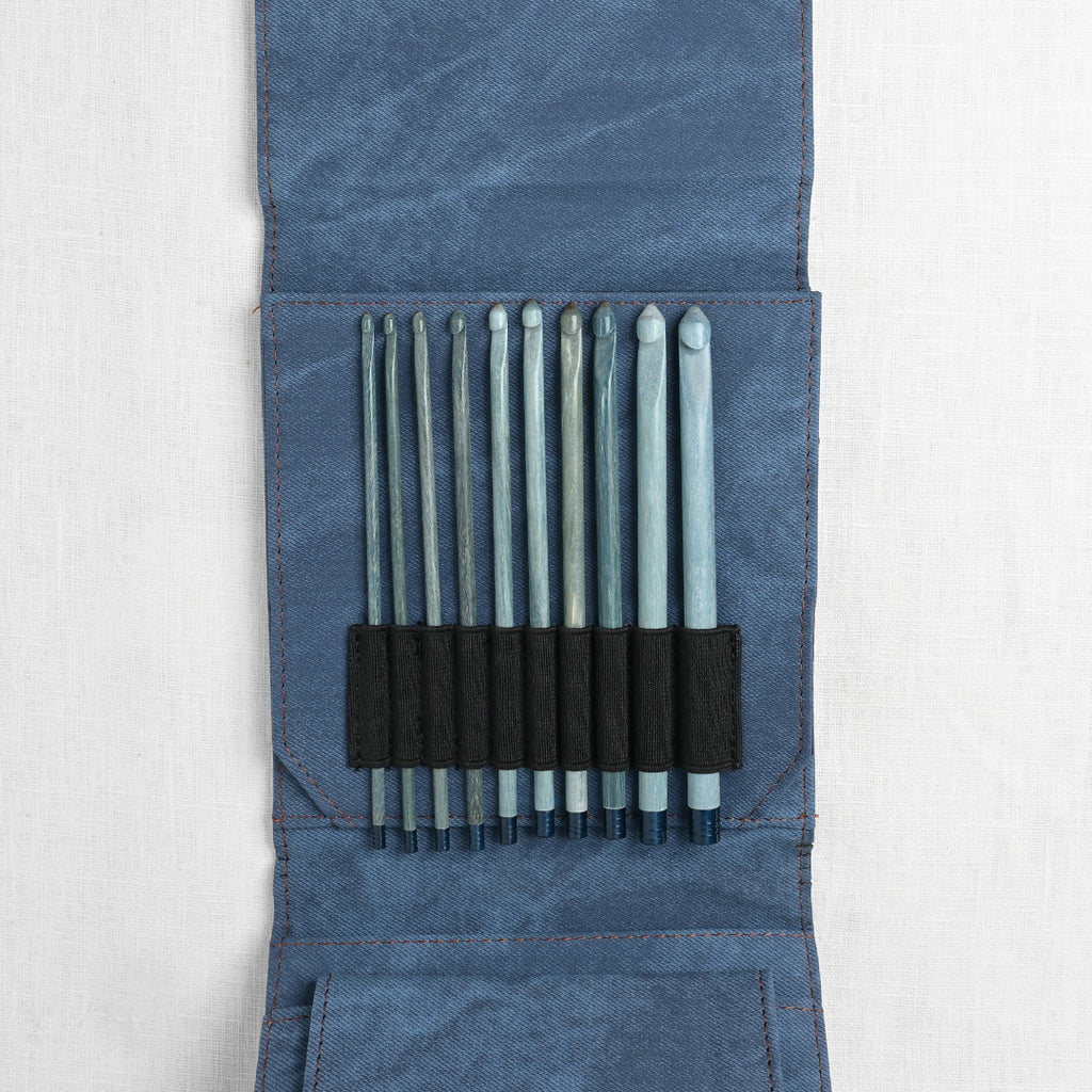 Lykke Indigo 6" Crochet Hook Set, Blue Denim Case