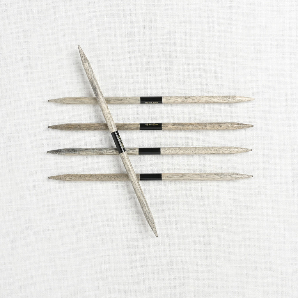 Lykke Driftwood 6" Double Point Needle Set, US 6-13, Black Textured Case