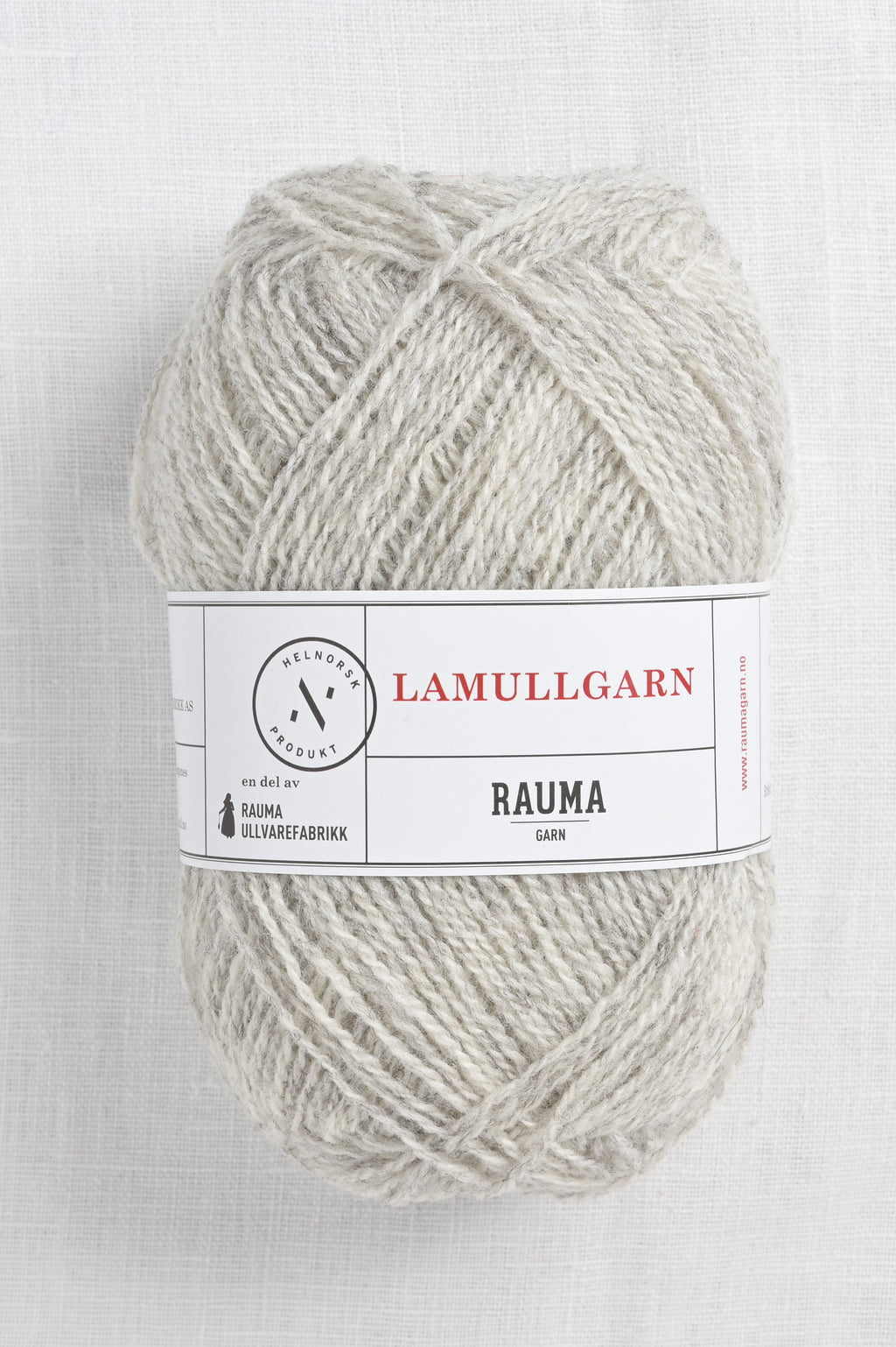 Rauma 2-Ply Lamullgarn 12 Light Grey Heather