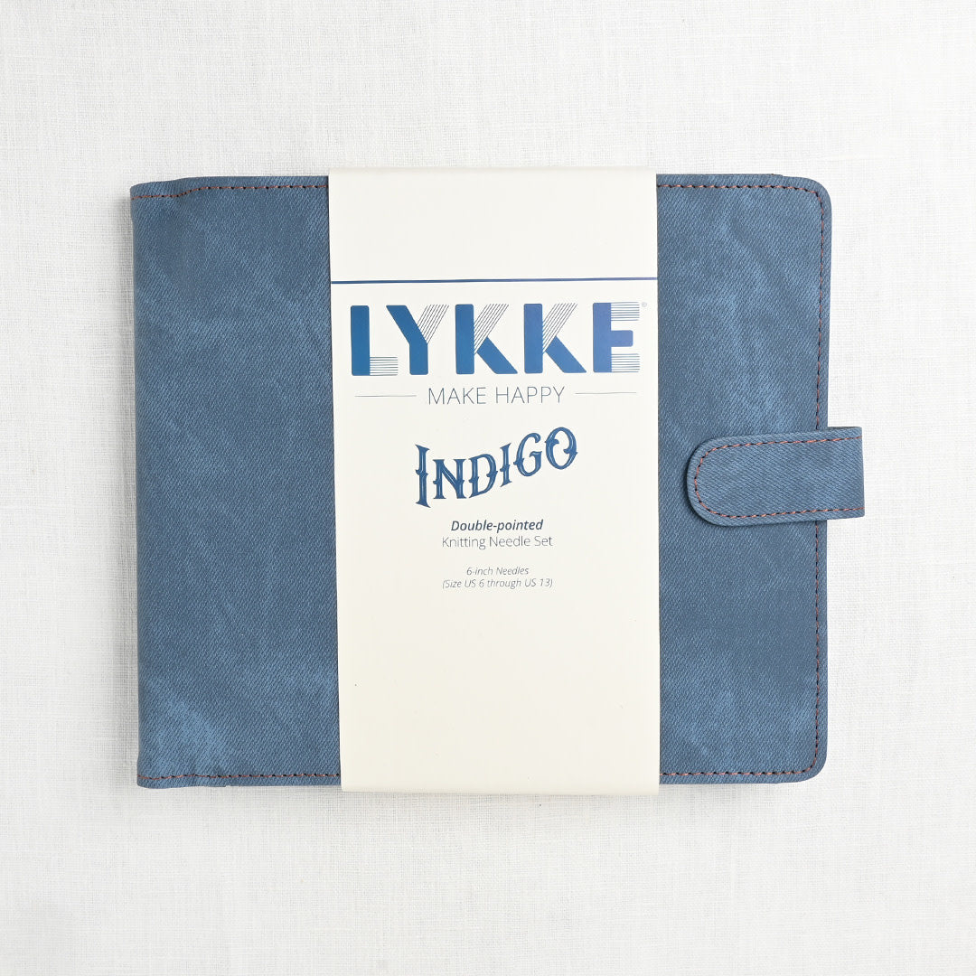 Lykke Indigo 6 Double Point Needle Set, US 6-13, Blue Denim Case – Wool  and Company