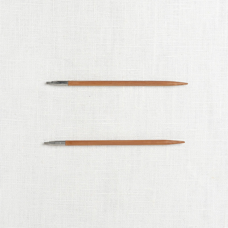 ChiaoGoo SPIN Bamboo 4" Interchangeable Needle Set, Complete, US 2-15