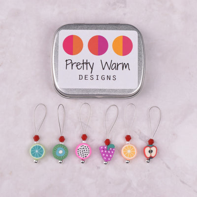 Pretty Warm Designs Assorted Fruit Bead Stitch Markers, 6 ct.