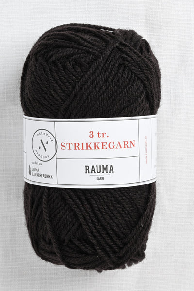 Rauma 3-Ply Strikkegarn 110 Sheep Black