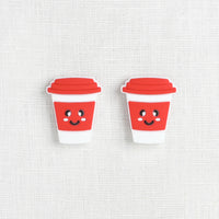 Fox & Pine Stitch Stoppers, Red Coffee Cup