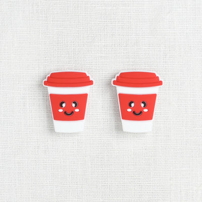 Fox & Pine Stitch Stoppers, Red Coffee Cup