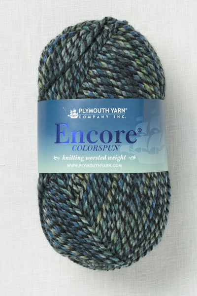 Plymouth Encore Worsted Colorspun 7807 Blue Green