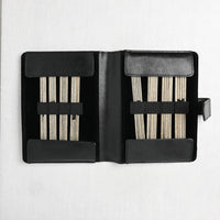 Lykke Driftwood 6" Double Point Needle Set, US 0-5, Black Textured Case