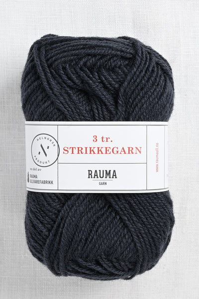 Rauma 3-Ply Strikkegarn 1387 Dark Blue Gray