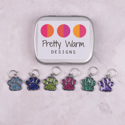 Pretty Warm Designs Paw Charm Stitch Markers, 6 ct.