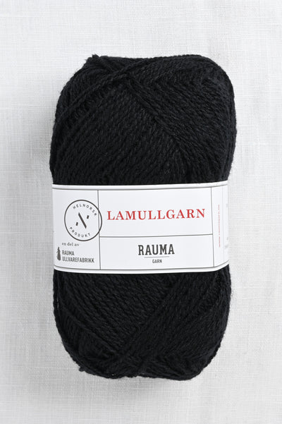 Rauma 2-Ply Lamullgarn 15 Black