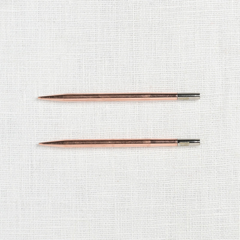 Lykke Cypra Copper 3.5" Interchangeable Circular Needle Set, Brown Vegan Suede Case