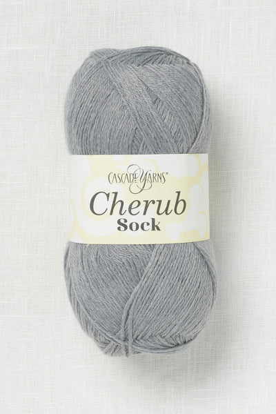 cascade cherub sock 113 silver heather