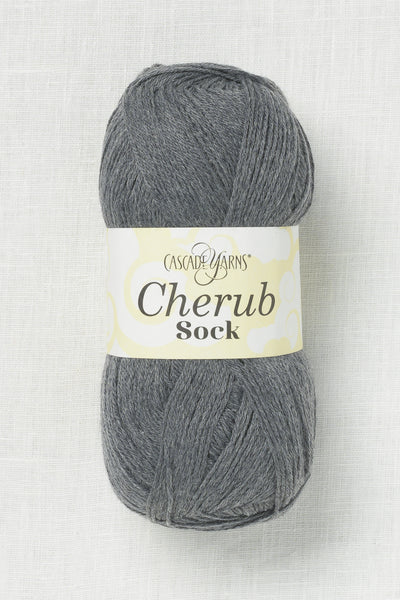 cascade cherub sock 114 charcoal heather