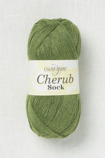 cascade cherub sock 128 pesto heather