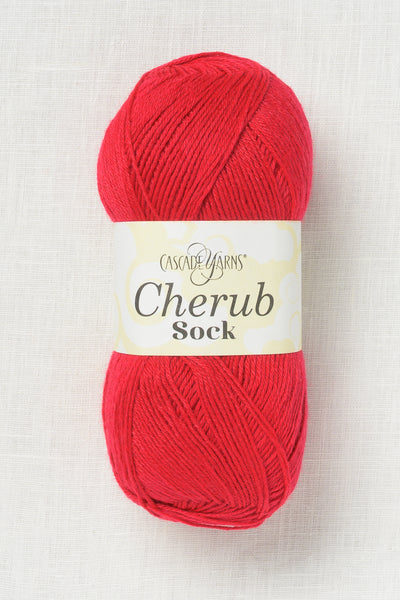 cascade cherub sock 25 ruby