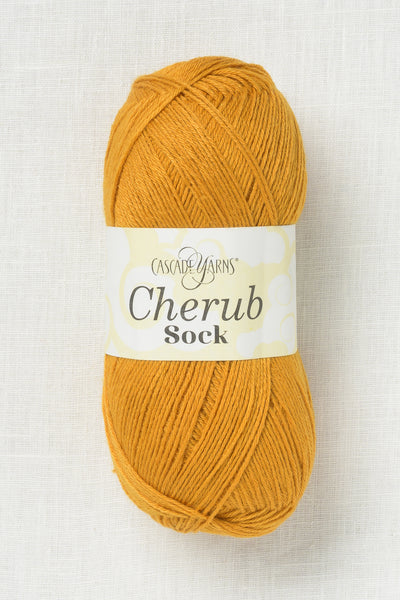 cascade cherub sock 73 golden yellow