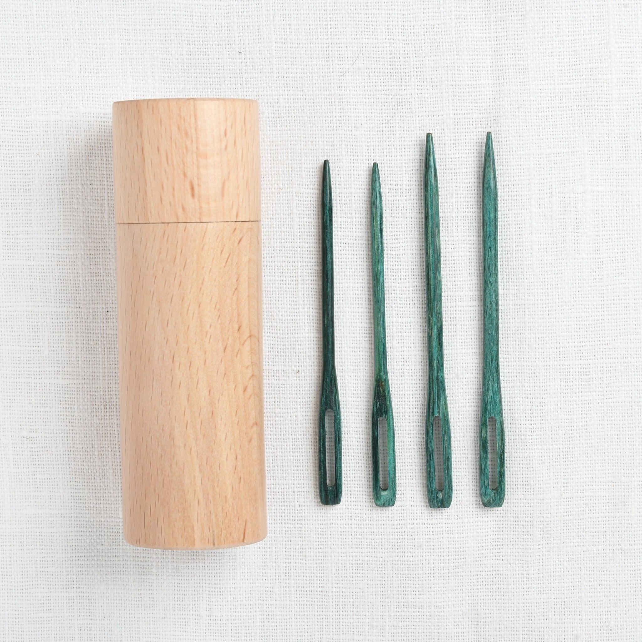 Mindful Collection - Teal Wooden Darning Needles – Susan's Fiber Shop