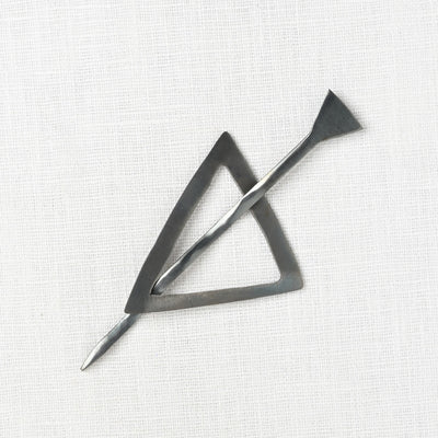 JUL Designs Black Mid Century Modern Triangle Shawl Pin