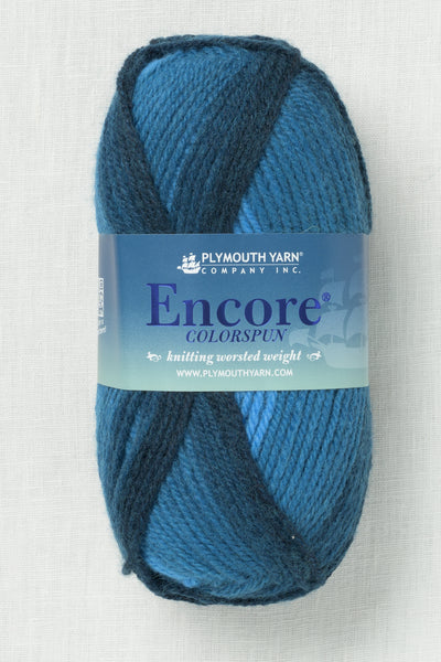 Plymouth Encore Worsted Colorspun 7657 Bluescape