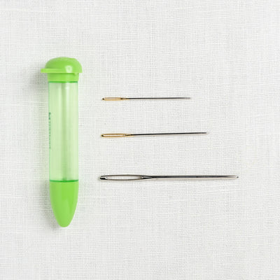 Clover Chibi Darning Needle Set, Straight Point, 3 ct. (green case)