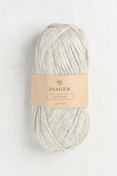 isager eco baby e2s light grey heather undyed