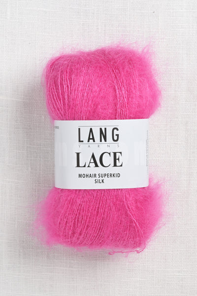 lang yarns lace 85 bright pink