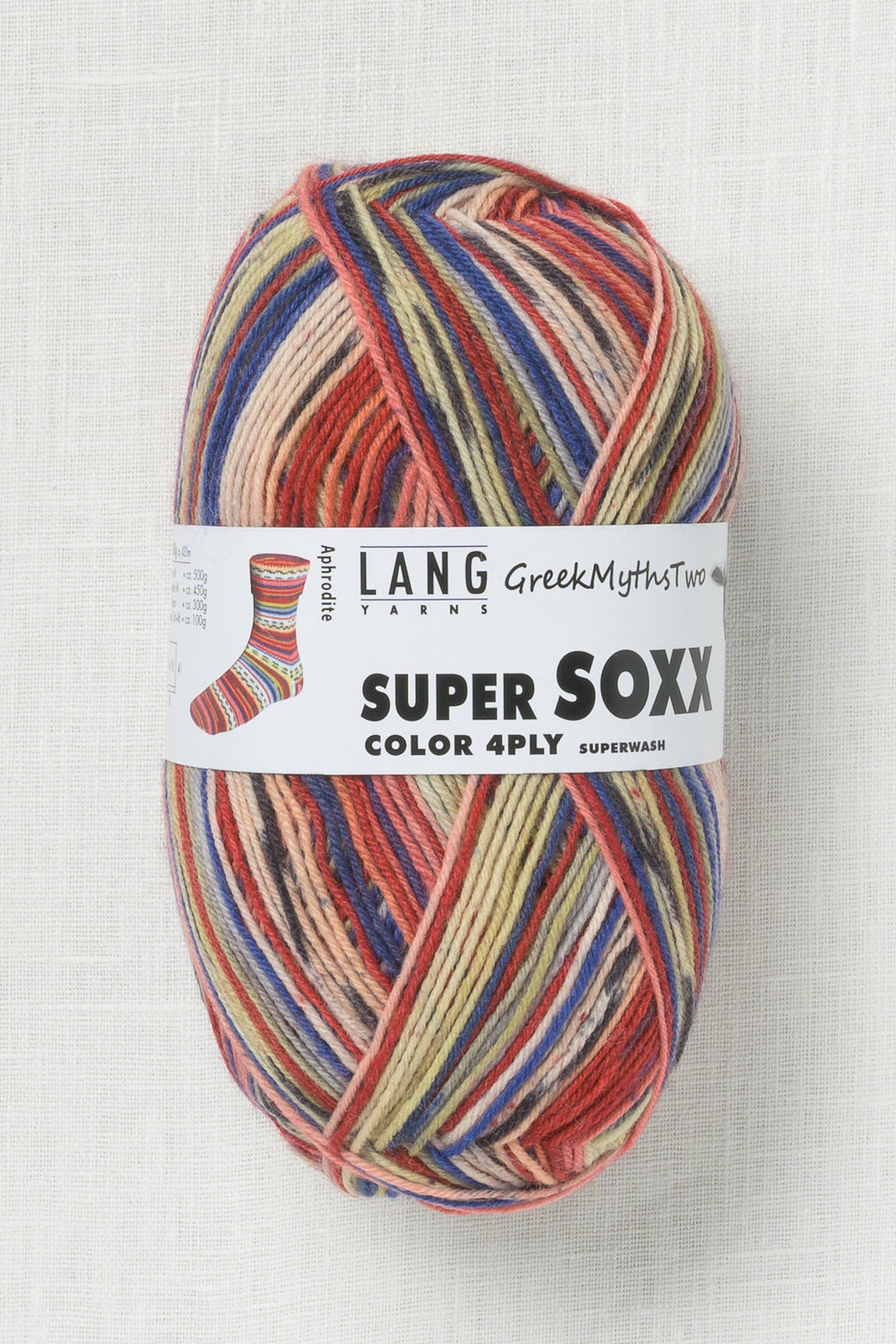 lang yarns super soxx color 393 aphrodite