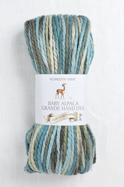 plymouth baby alpaca grande hand dye 14 teal mix