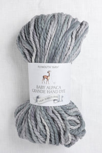 plymouth baby alpaca grande hand dye 37 grey mix