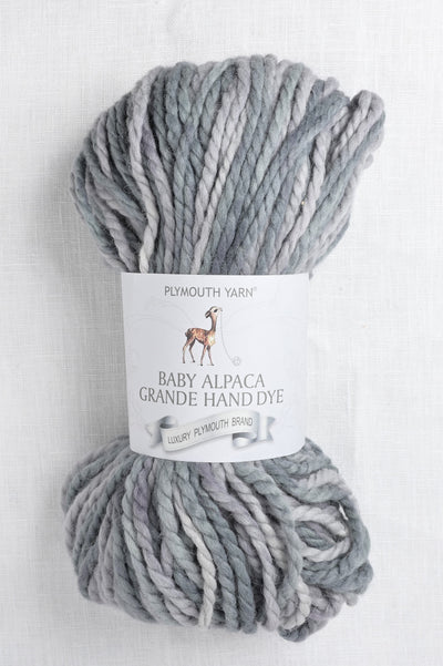 plymouth baby alpaca grande hand dye 37 grey mix