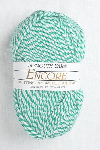 plymouth encore worsted 1004 peppermint