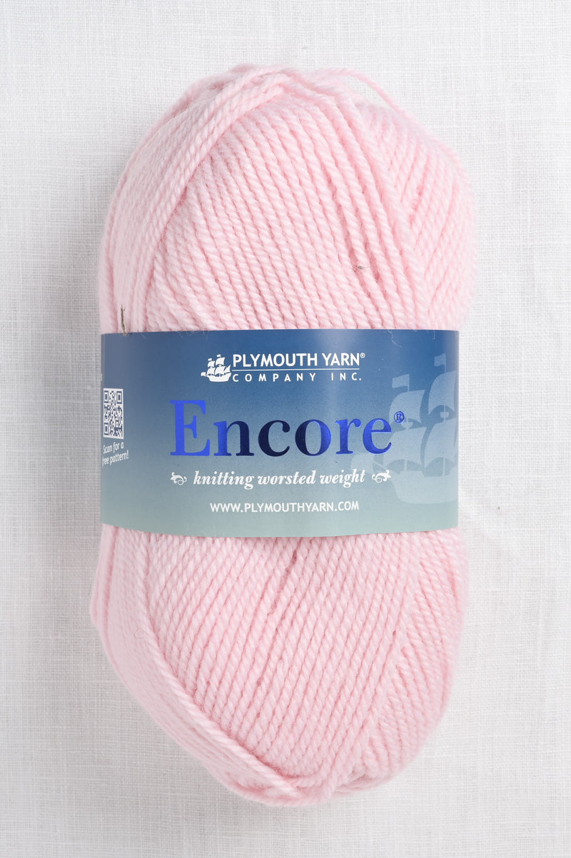 plymouth encore worsted 29 baby pink