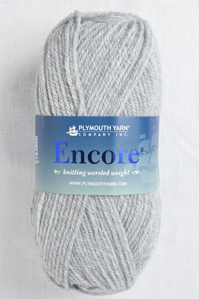 plymouth encore worsted 6007 light grey heather