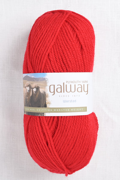 plymouth galway worsted 16 true red